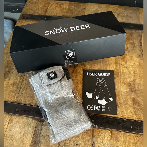 🔥 Snow Deer Heated Socks – Gray, Size S (Women’s 5-6) - Picture 4 of 6